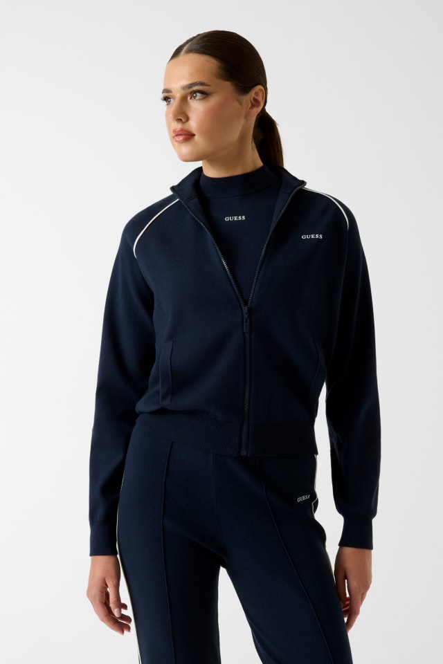 Sweatshirt mit hohem Kragen aus Viskose