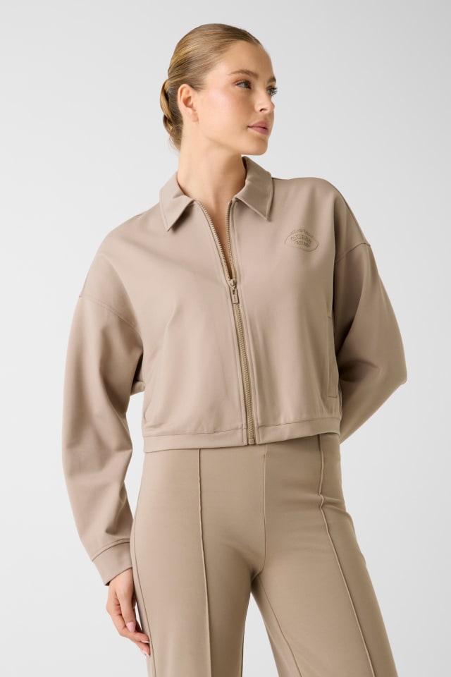 GUESS® Crop full-zip jacket Women