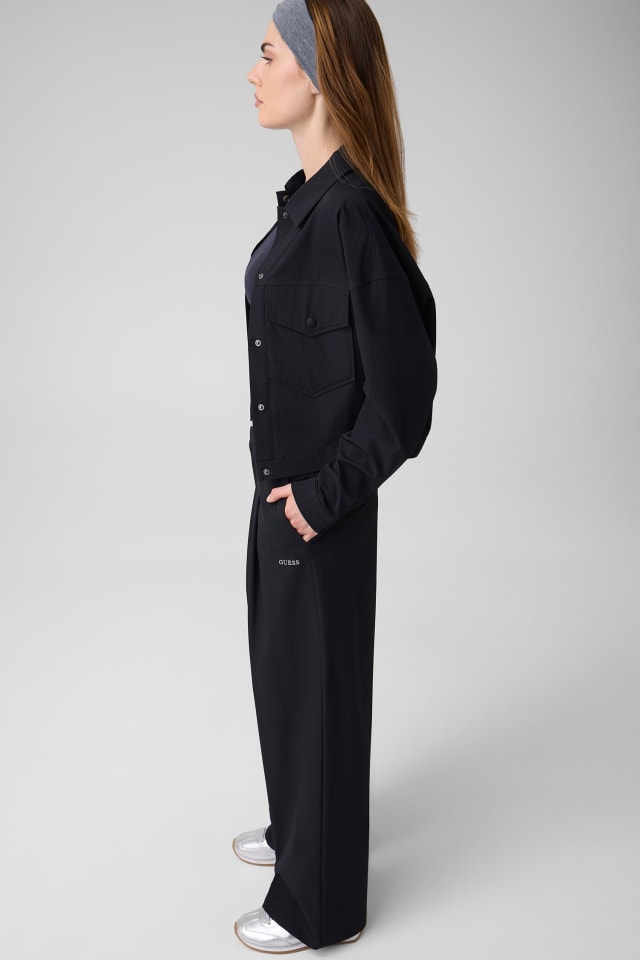 Joggers de Nylon wide-leg