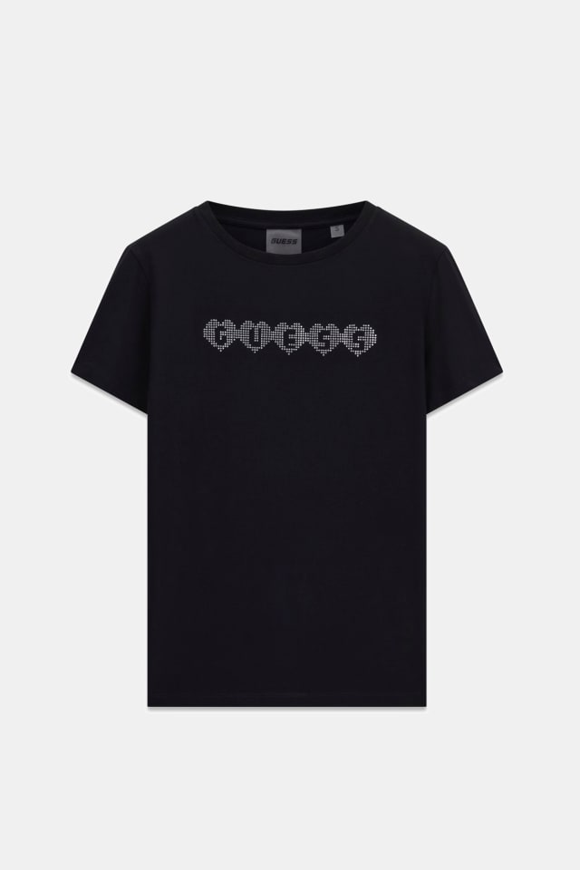 Camiseta con logo de pedrería