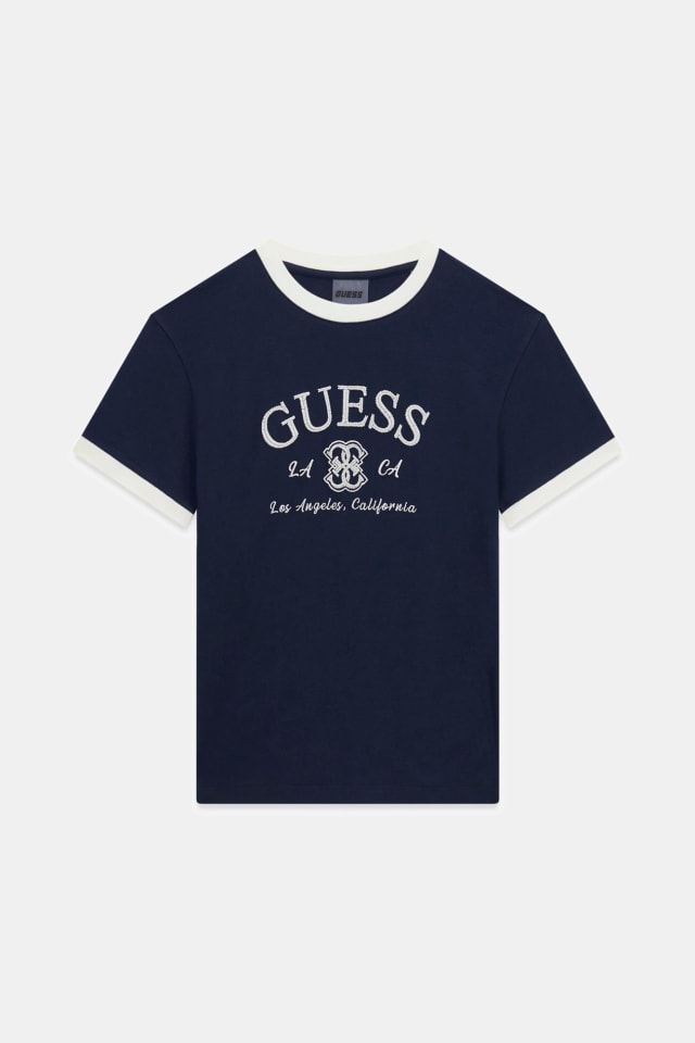 Camiseta con logo bordado