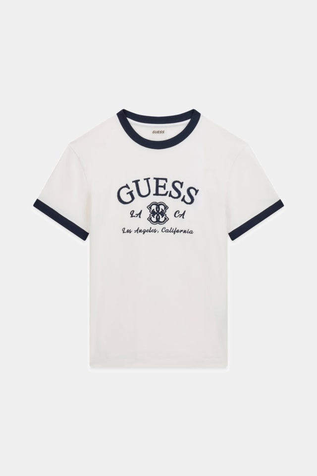 Camiseta con logo bordado