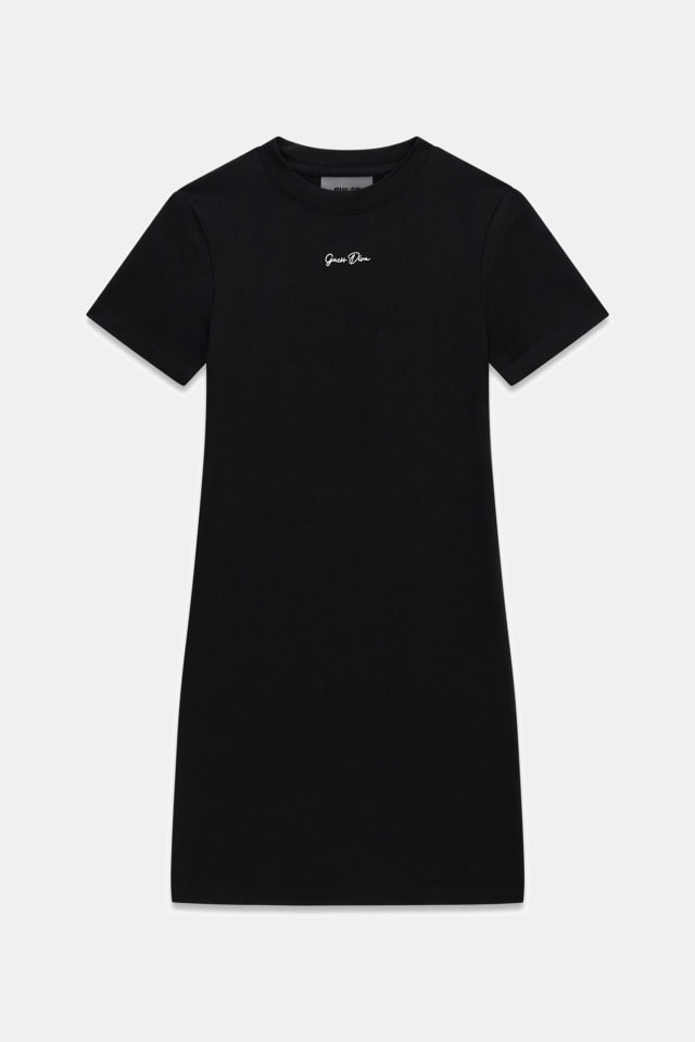 Mini logo bordado dress