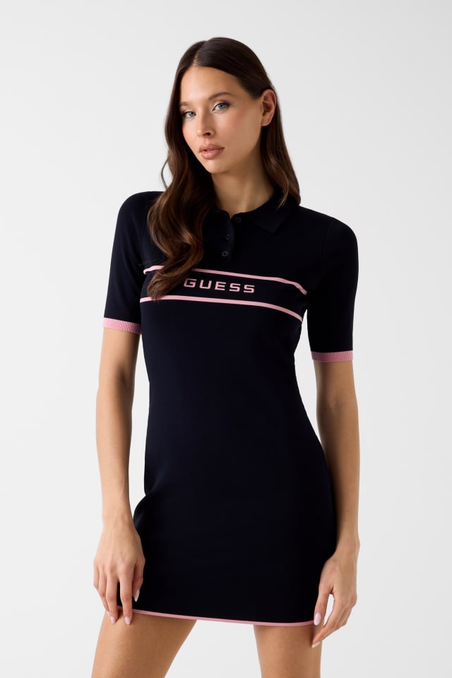 Suéter mini polo dress