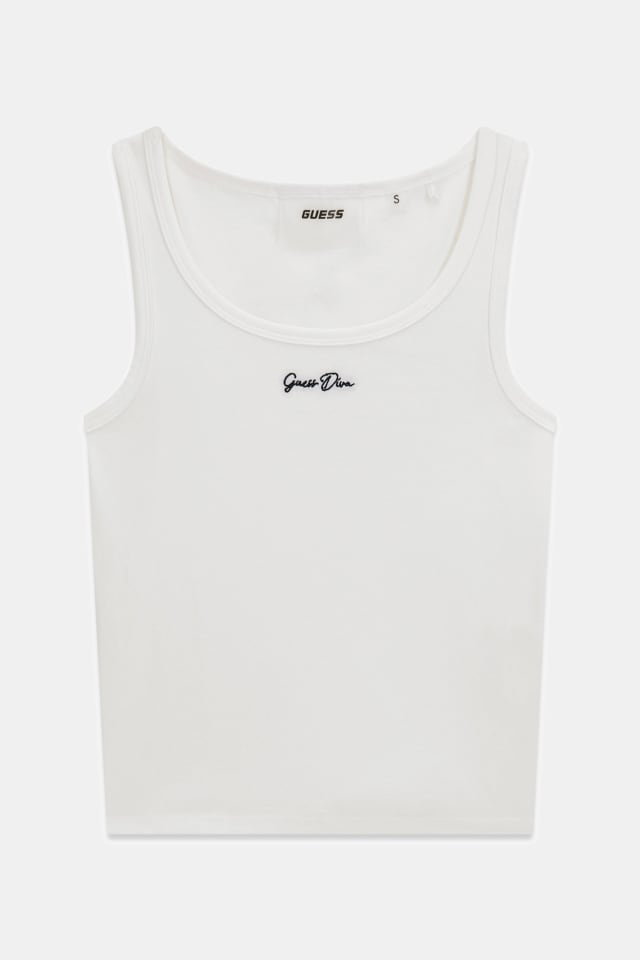 Camiseta sin mangas con logo bordado