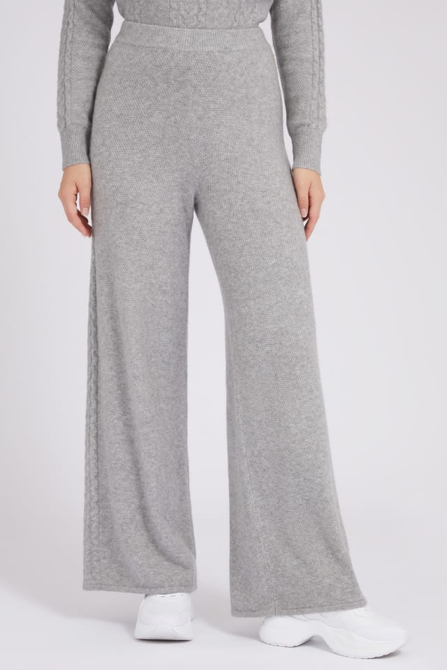 Cables sweater wide leg pant