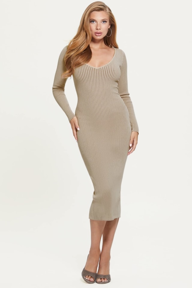 Back cut-out sweater dress