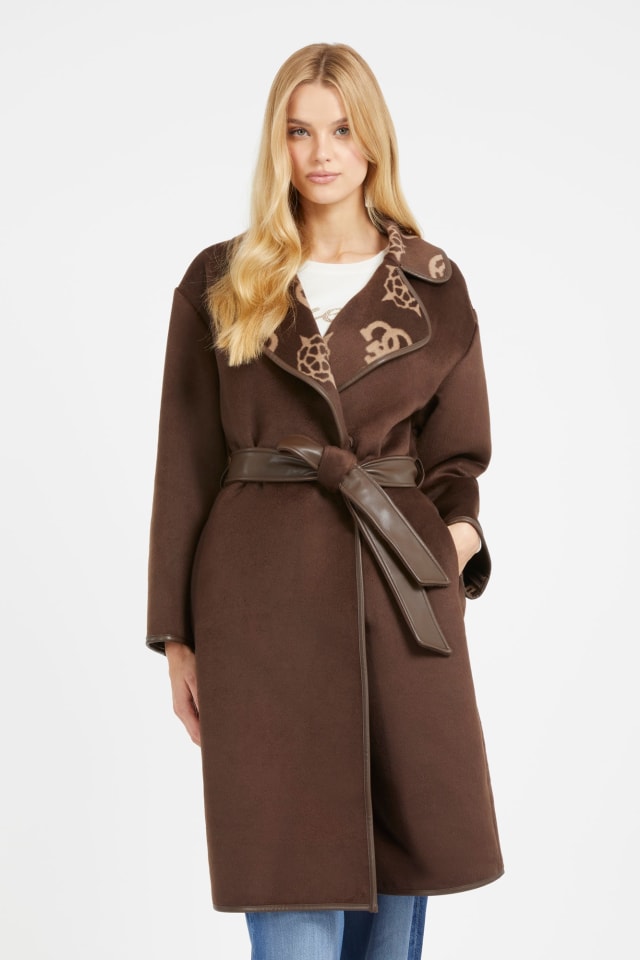 Double face wool blend coat