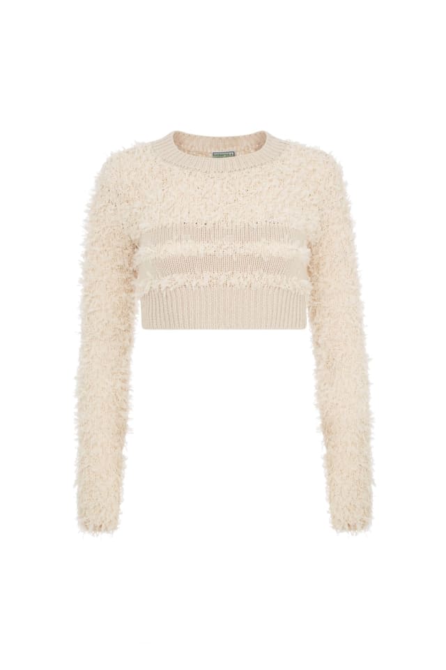 Cropped Pullover Fransen