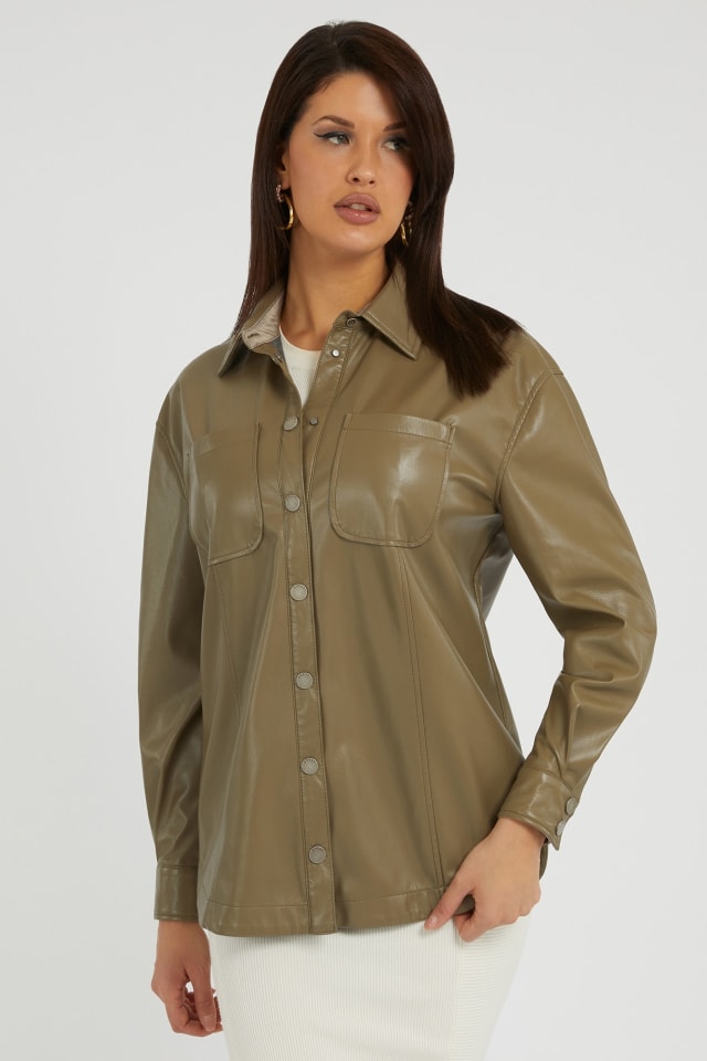 Camicia in similpelle