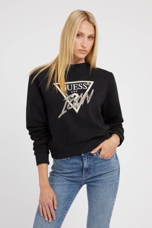 Sweat-shirt logo triangulaire ic&ocirc;ne