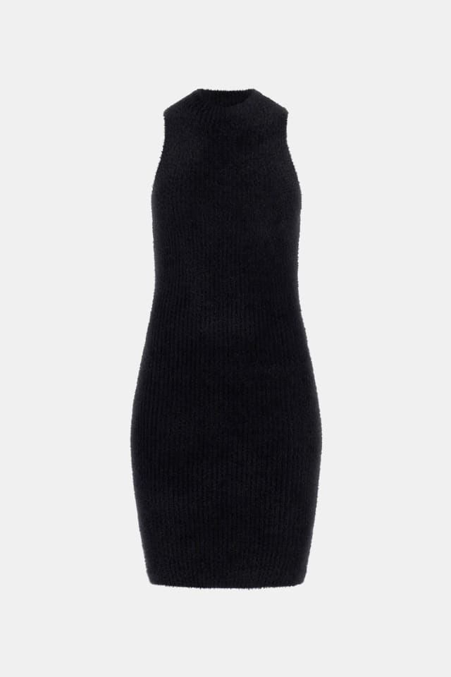 Minivestido camisola de fio felpudo