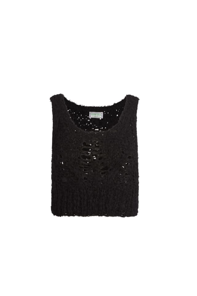 Top em crochet