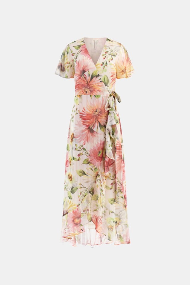 Vestido comprido estampado floral
