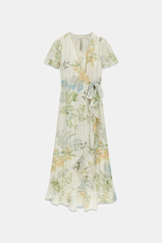 Vestido largo con estampado floral