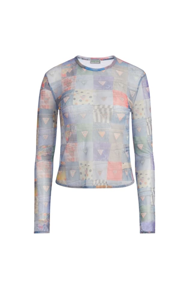 Top com estampado patchworkl