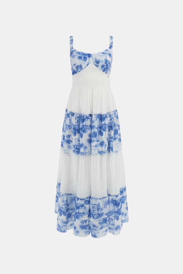 Vestido longo de linho tamanho único