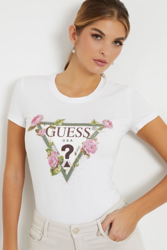 T-shirt stretch logo floral