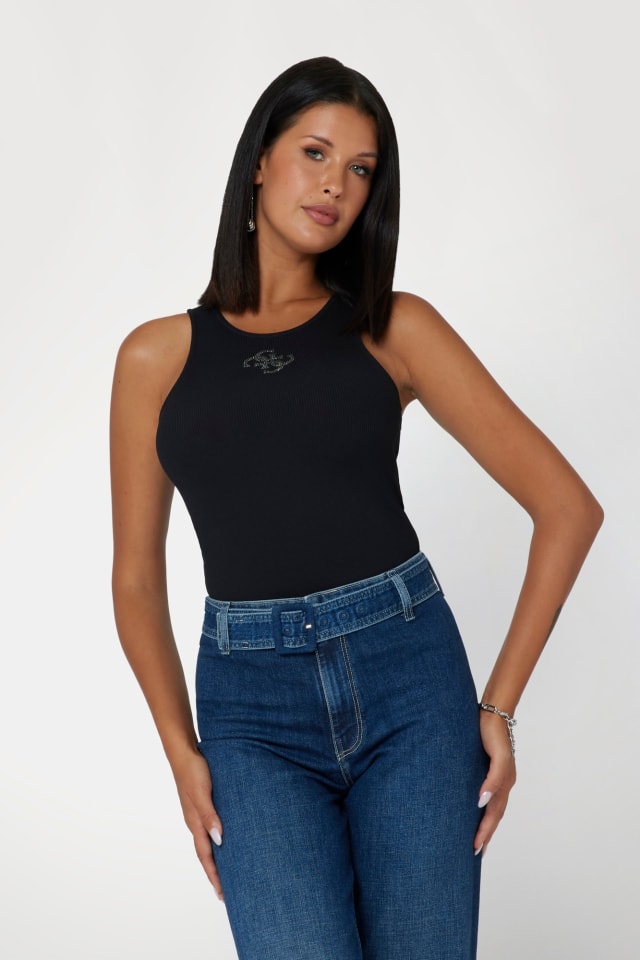GUESS® Front logo tank top Women