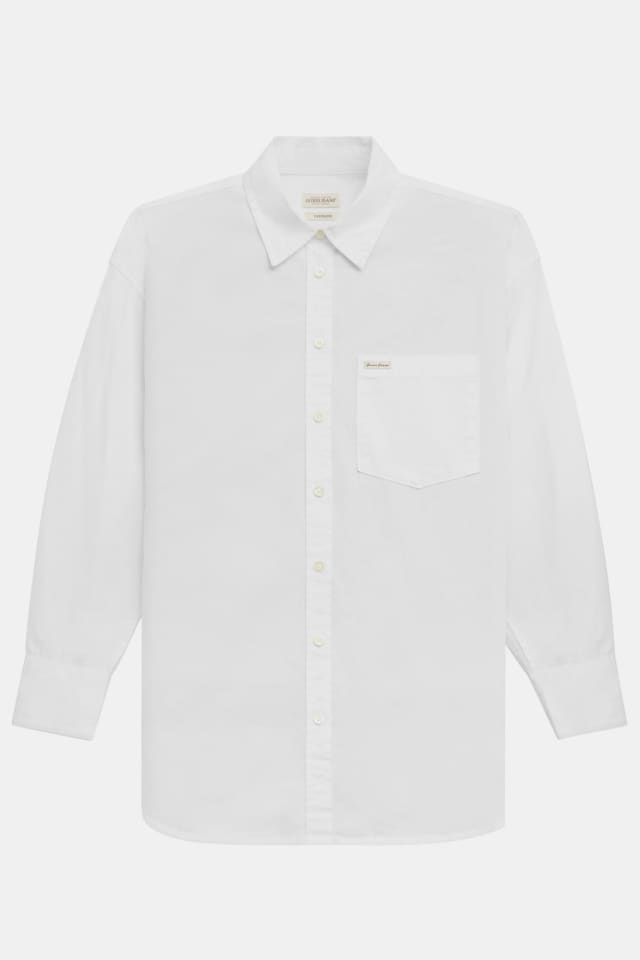 Camisa holgada de manga larga con bolsillo