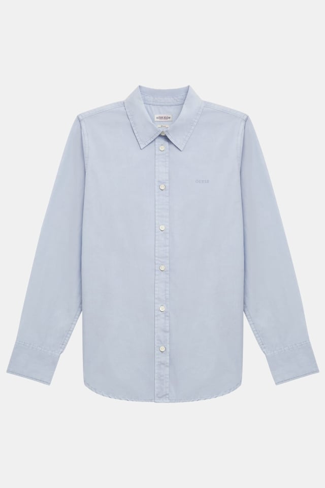 Camisa holgada de manga larga con bolsillo