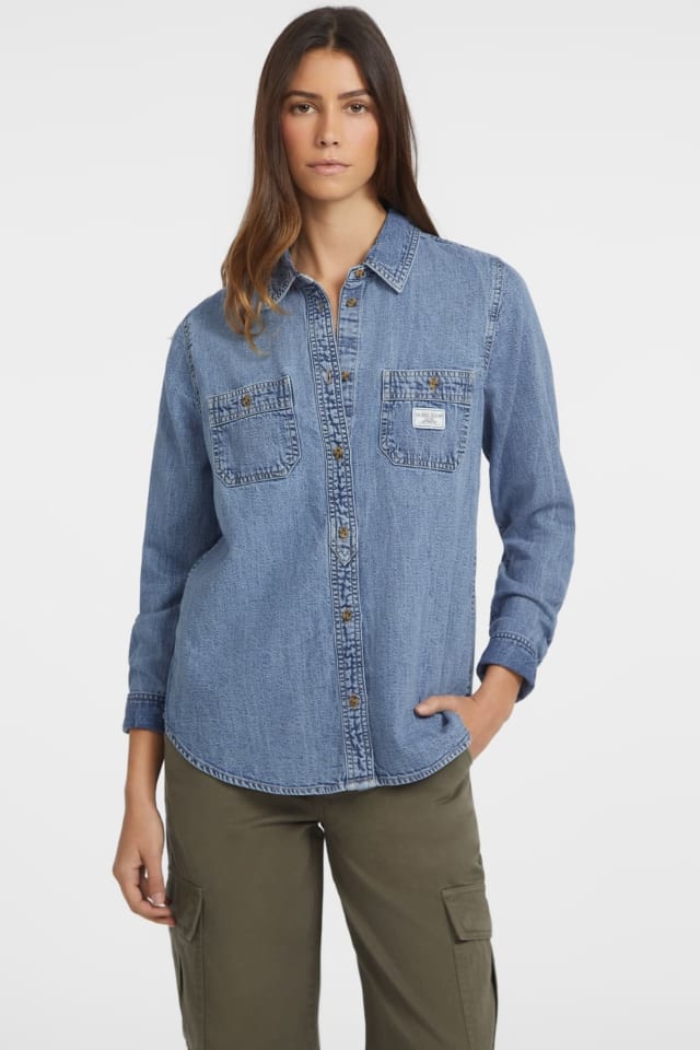Classic Long-Sleeve Denim Shirt