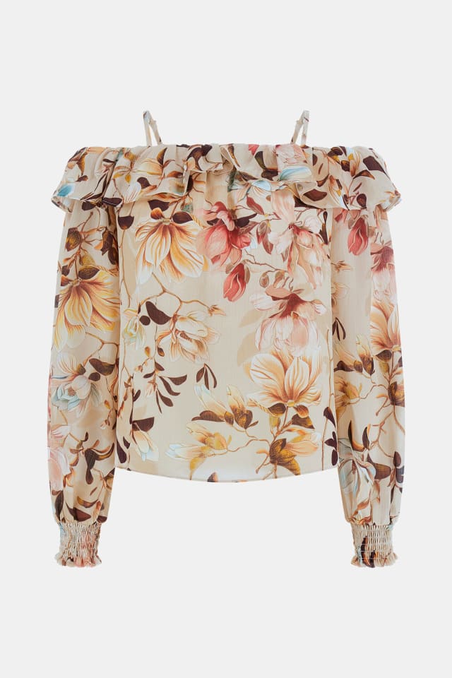 Blusa de chiffon estampada