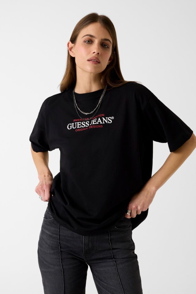 Oversized American Tradition T-shirt Kadın | GUESS Jeans®