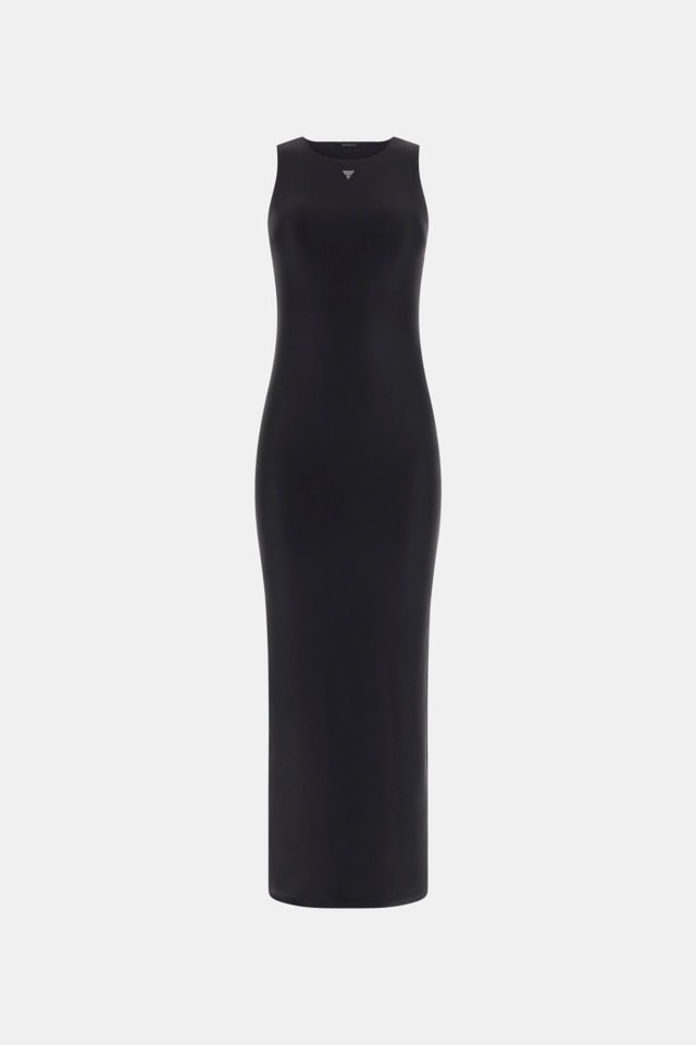 Vestido comprido cintado