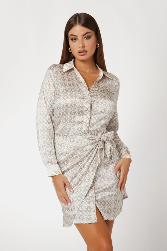Vestido mini estampado all over