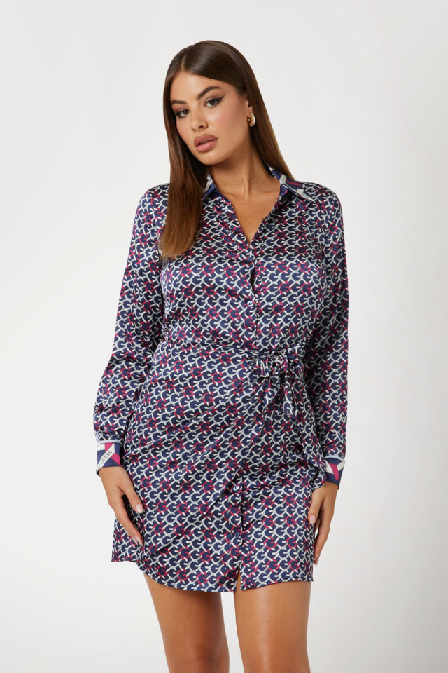 Kurzes Kleid Allover-Print