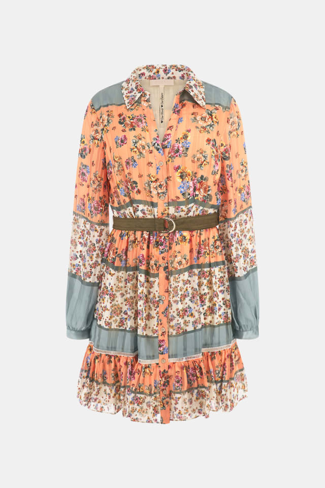Vestido mini estampado floral