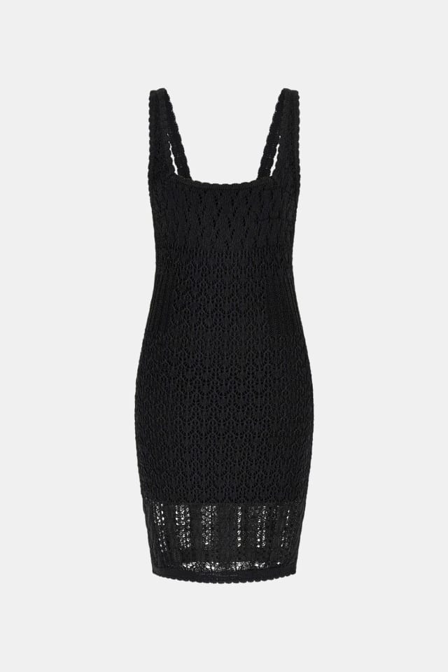 Vestido mini de malha lurex