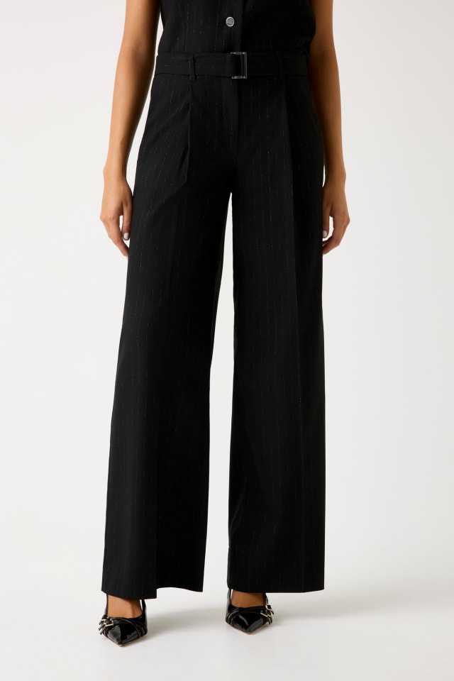 Pantalone palazzo gessato