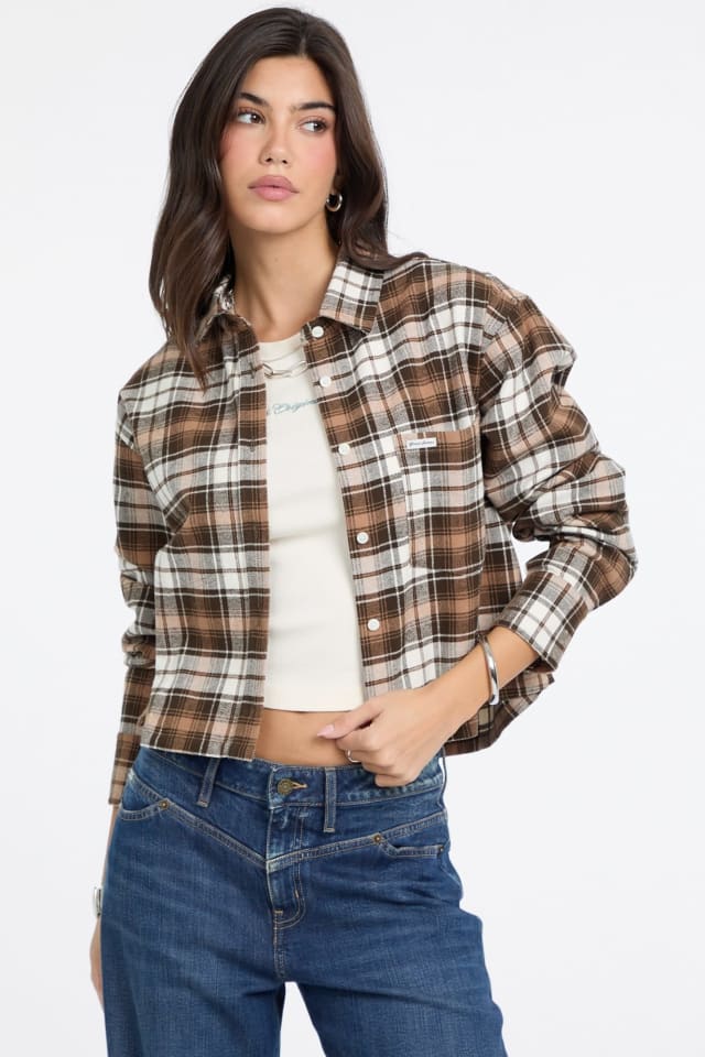 Camisa boxy de flanela