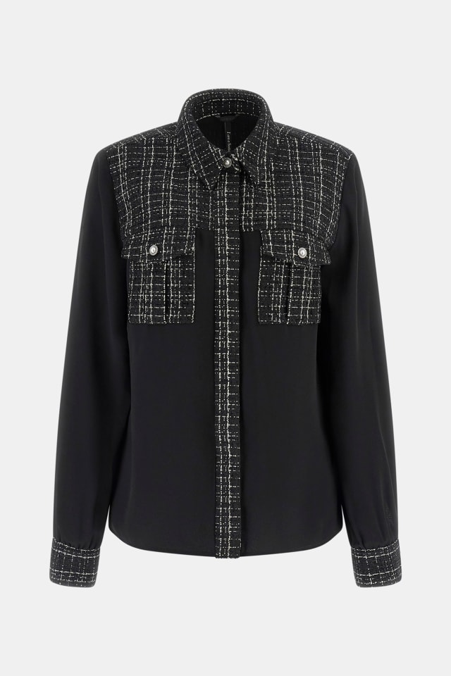 Camisa de tweed bouclé
