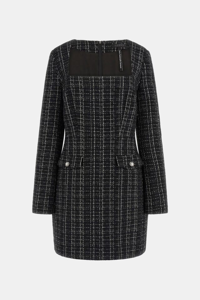 Vestido mini de tweed bouclé