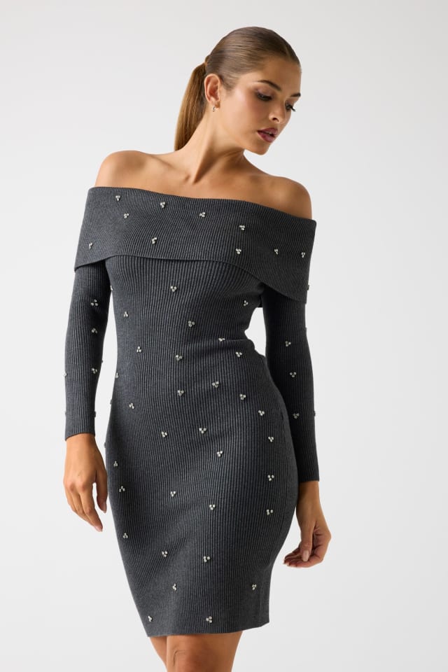 Mini robe-pull strass