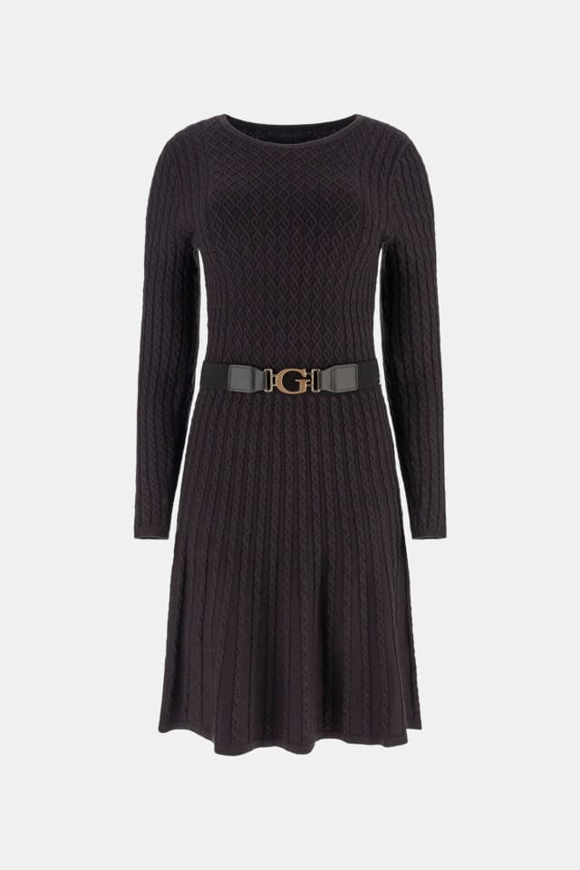 Vestido de malha entrançada