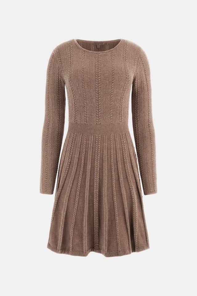 Vestido de malha mini evasê