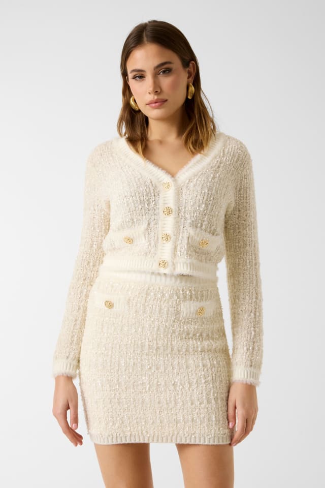 Gebreid vest met textuur
