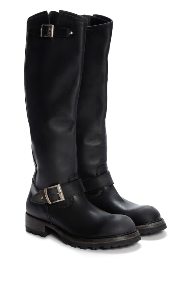 Botas em pele genuína