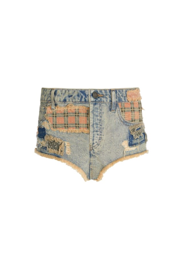 Shorts in denim patchwork