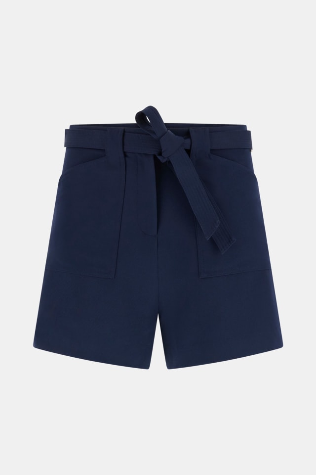 Pantalón corto de crespón corte relajado