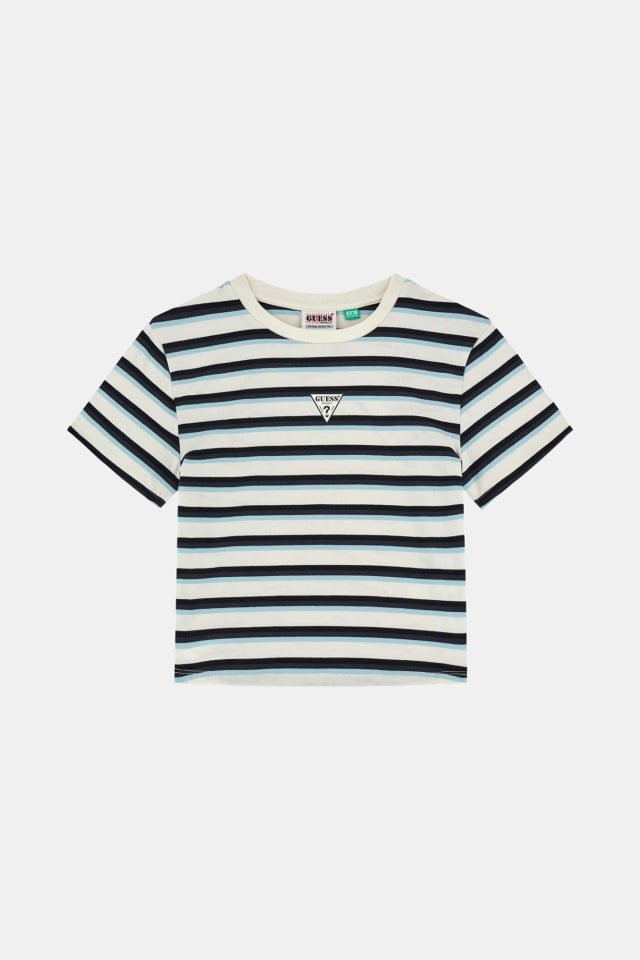 Camiseta corta de rayas