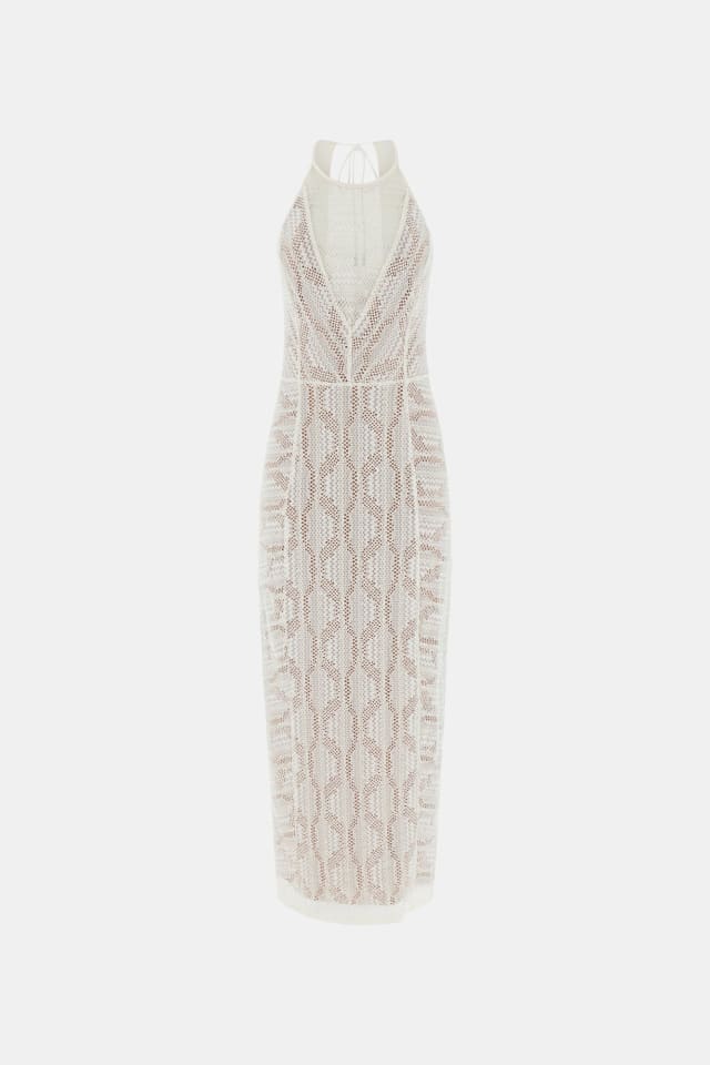 Vestido comprido cintado