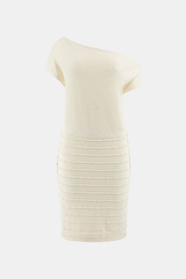 Vestido de malha mini cintado