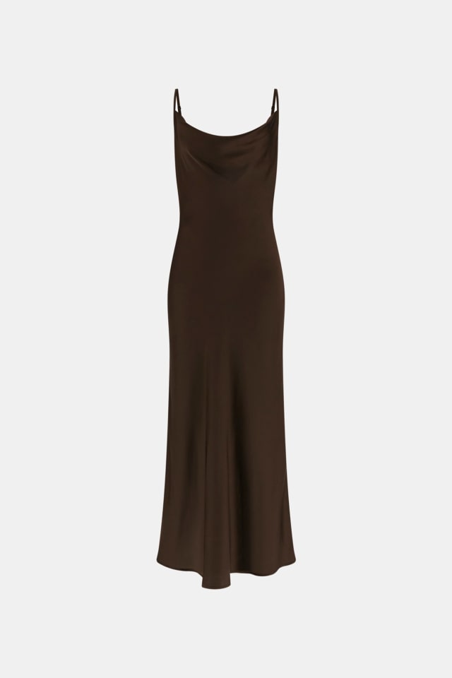 Vestido midi de satén