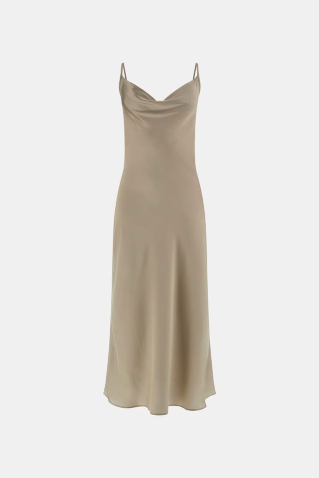 Vestido midi de cetim