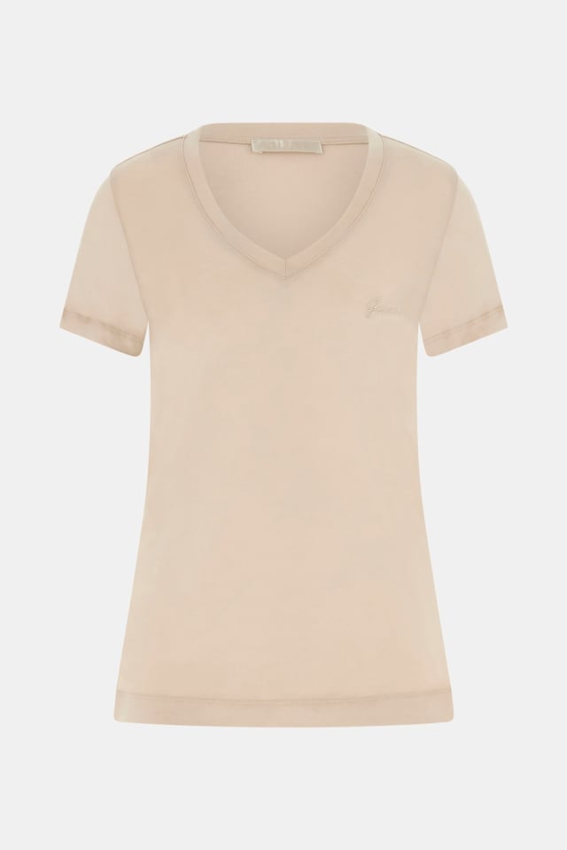 T-shirt com decote em V